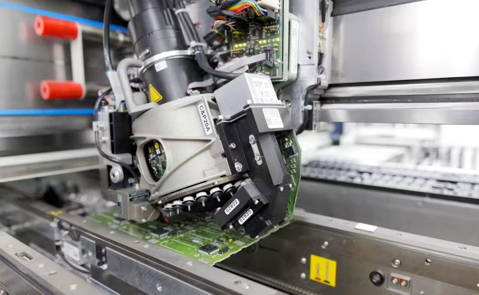 At the Amberg facility, AI assesses the likelihood of errors in assembling printed circuit boards