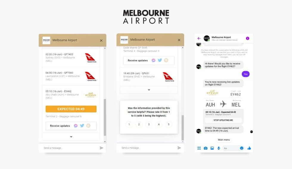 Melbourne Airport's AI chatbot gives requested info on Departures and Shopping at the Terminal 1