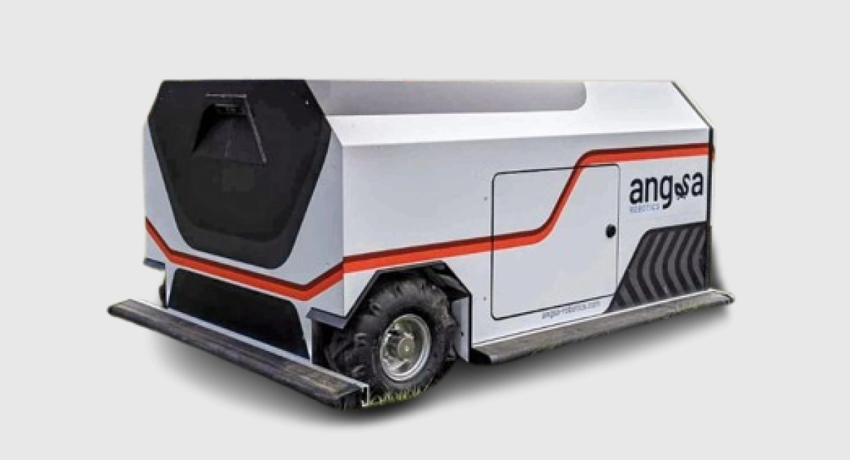 The autonomous robot by Angsa Robotics specializes in collecting small pieces of trash 