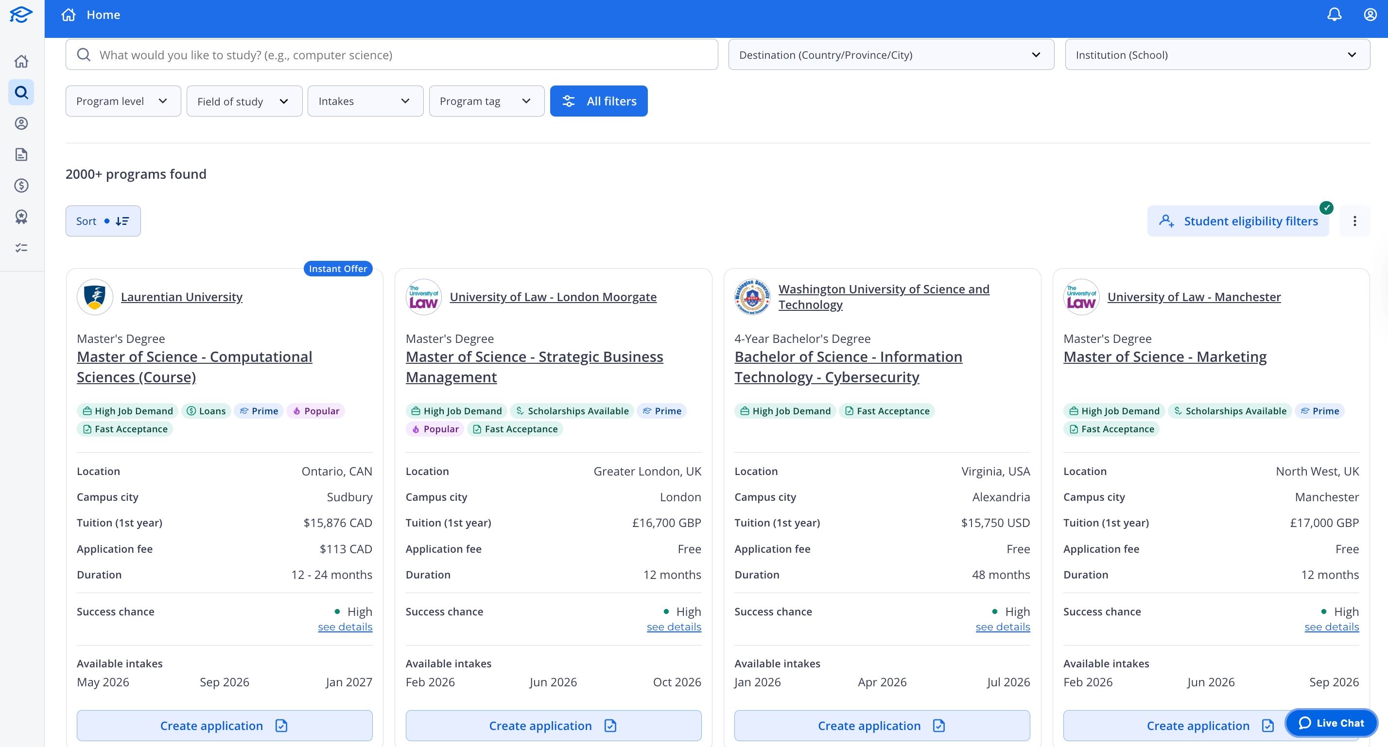 ApplyBoard applicant portal
