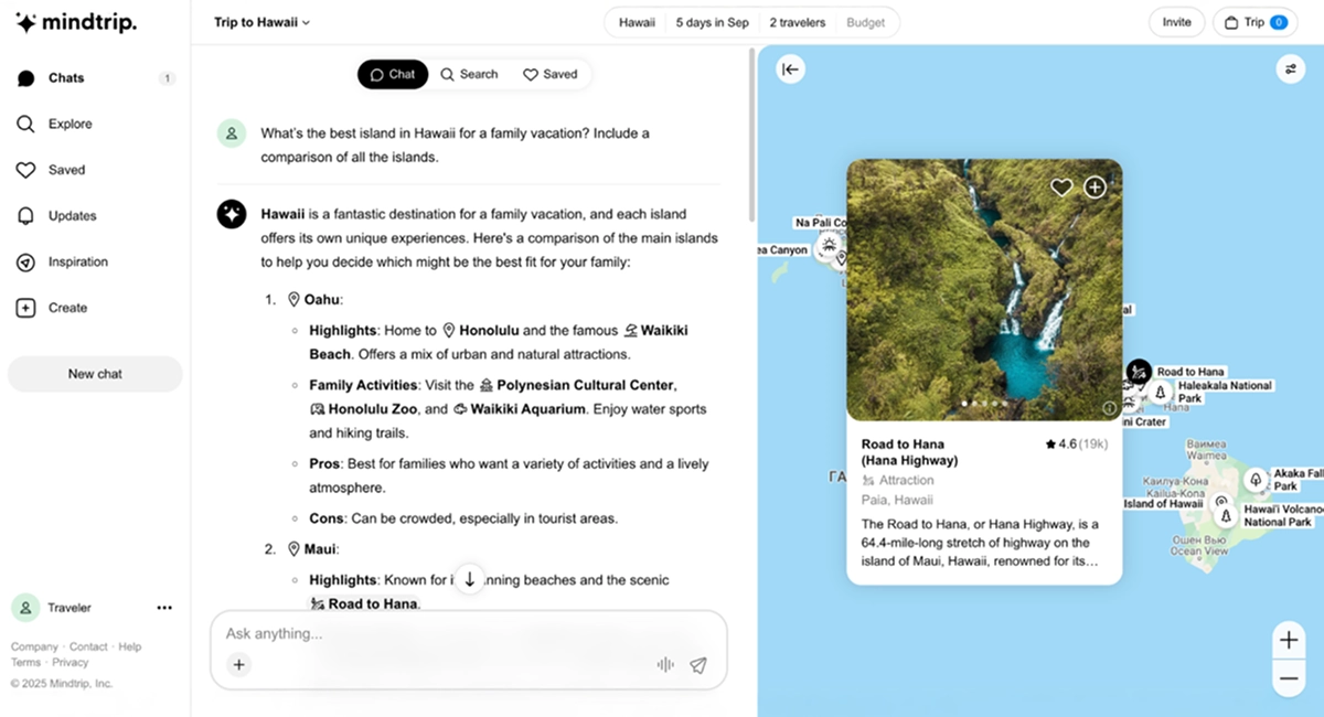 Hawaii trip suggestions by Mindtrip