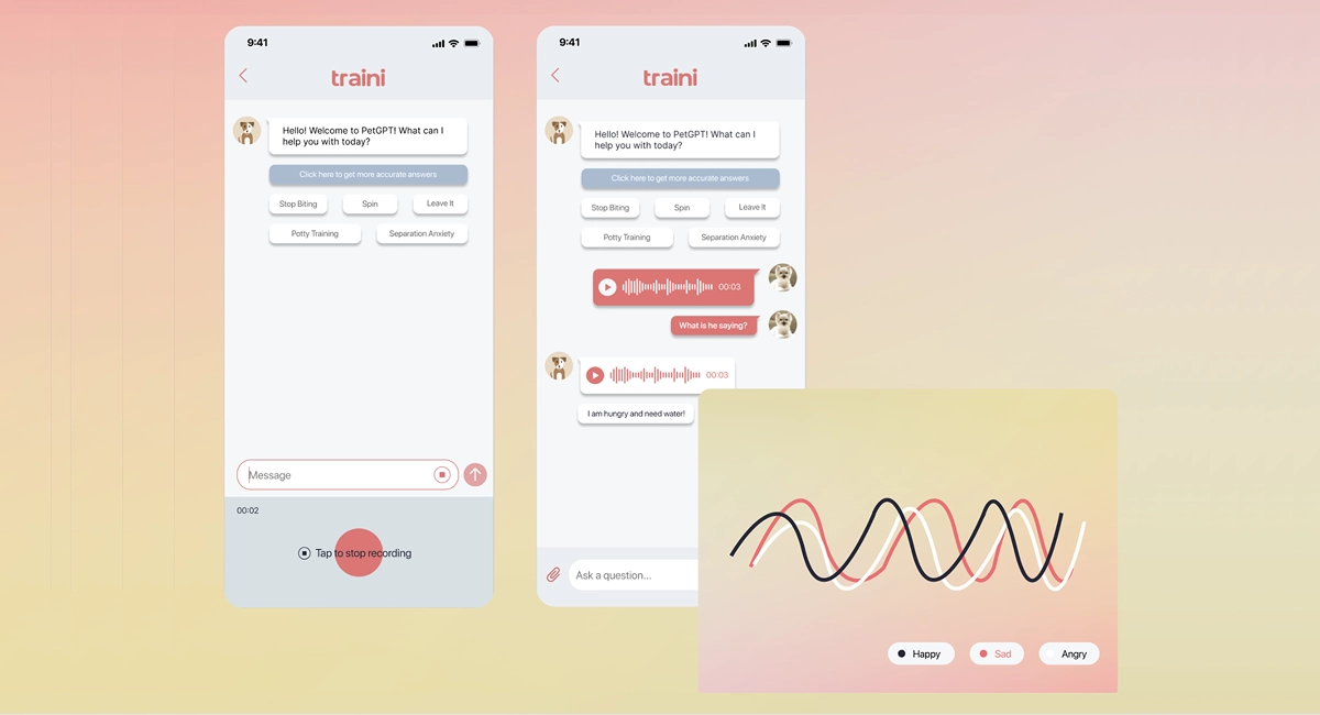 Traini App's PetGPT function