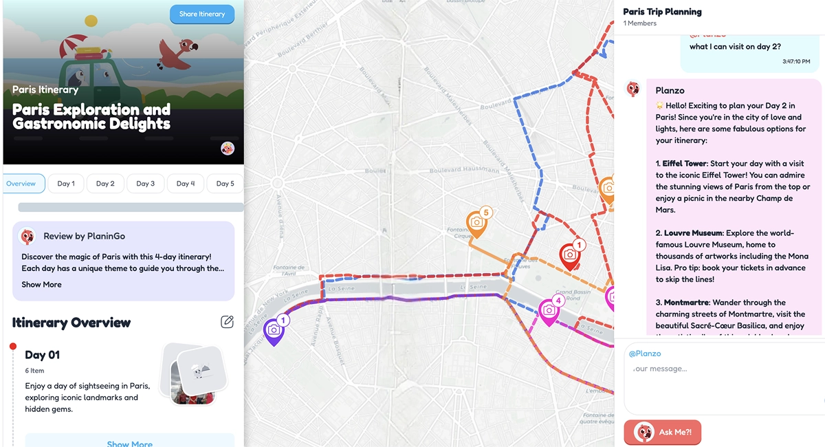 PlaninGo builds your trip around your interests