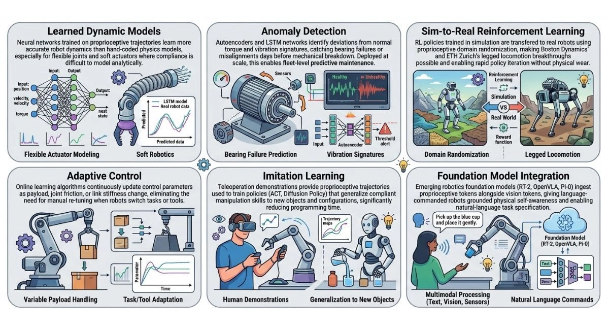 Areas of proprioceptive data where ML adds value