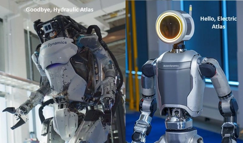 Boston Dynamics humanoid robot and it's enhanced version