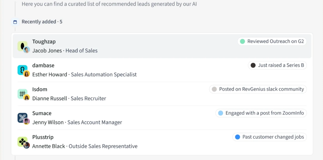 Amplemarket's automated lead sourcing