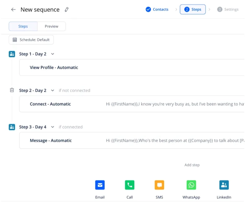 Reply.io multichannel outreach process