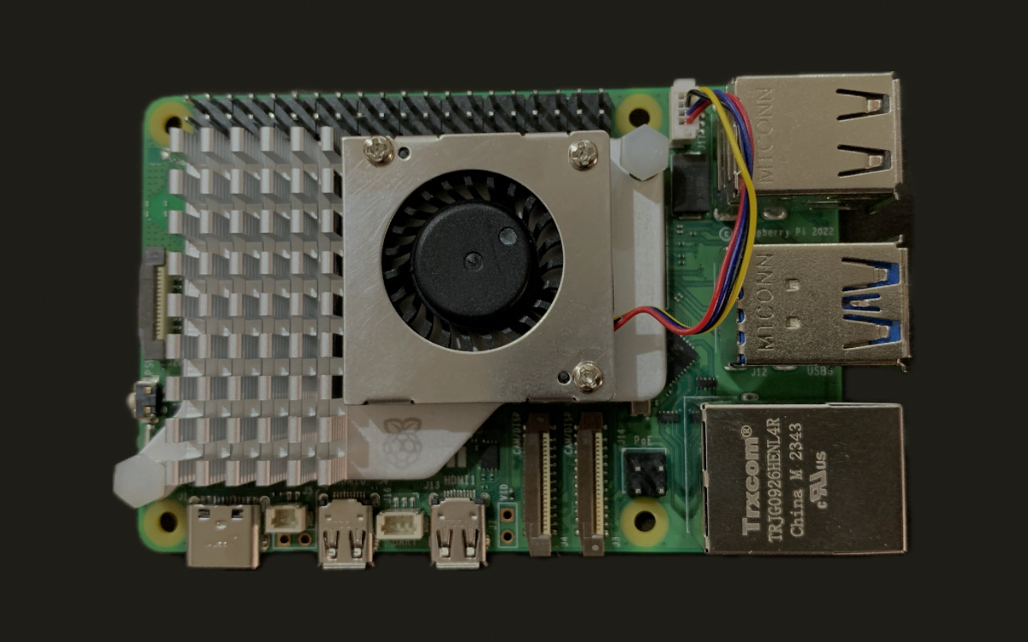 Step 1: Install the cooling system. Without cooling, the base RPi5 board will overheat when using the AI Kit.