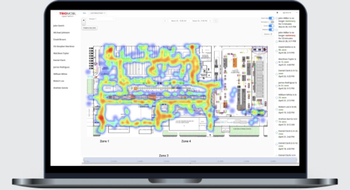 TrioMobil forklift location tracking